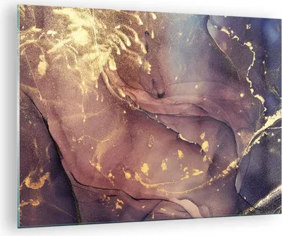 Produktbild von Bilder auf glas - Einteilig - Stein Gold Marmor - 70x50cm - Glasbilder - Wandbilder - Bilder - zum Aufhängen bereit - Wanddekoration aus Glas - Glas Bilder - Wandbild auf Glas - GAA70x50-4714