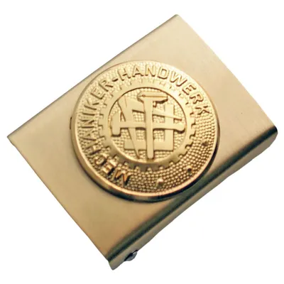 Produktbild von Koppelschloss Mechaniker Handwerk und Zunft – golden - für Alt-Meister - für 4,5 cm breite Koppelgürtel