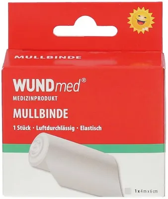 Produktbild von WUNDMED Wundverband Mullbinde 1 Stück 4m x 6cm
