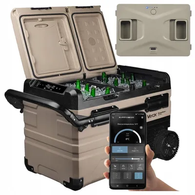 Produktbild von Set Vayox Kühlbox Elektrisch + Batterie VA-EW39 Expedition Pro Series | 39L 60W | Braun