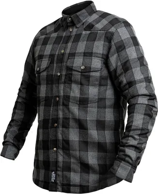 Produktbild von John Doe Motoshirt Hemd, grau/schwarz, 3XL