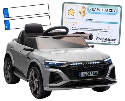 Zdjęcie produktu dla Auto na akumulator skóra pilot EVA samochód dla dzieci AUDI SQ8 szary