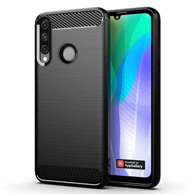 Produktbild von Carbon Shield TPU Hülle für Huawei Y6P - Schwarz KP9469