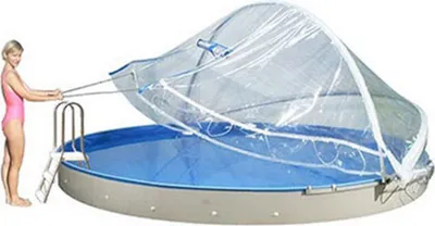 Produktbild von Cabrio Dome Ø 350 - 360 cm I Rund Pool Überdachung
