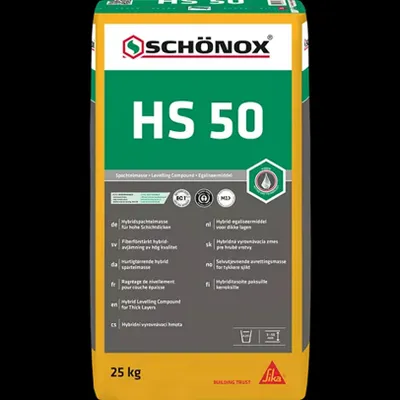Produktbild von SCHÖNOX HS 50 Dickschichtspachtelmasse Hybrid-Active-Dry-Technology 25 Kg Sack