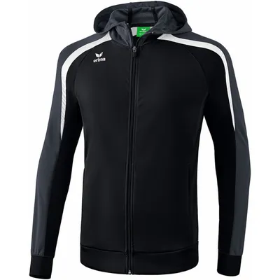 Produktbild von Erima Fußball Handball Liga 2.0 Trainingsjacke mit Kapuze Herren Sportjacke schwarz weiß Gr S