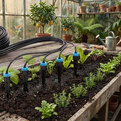 Produktbild von Automatisches Tropfenbewässerungssystem Für Pflanzen Mit 10 Düsen, 1,6 M