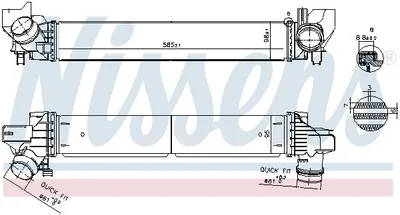 Produktbild von NISSENS 961269 Ladeluftkühler LLK für BMW 1 Schrägheck (F40) Turbo Intercooler