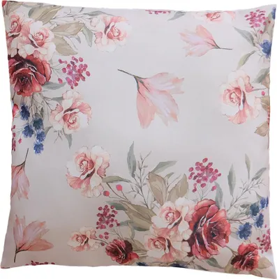 Produktbild von Kissen-Bezug Blüten Rosen alt-rosa bunt 40x40 cm