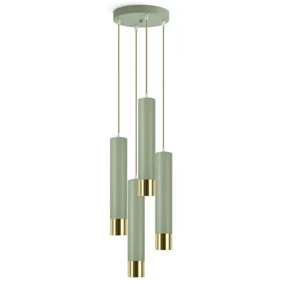 Obrázek produktu pro LUXOLAR 4-žárovkové závěsné svítidlo světle zelené zlato – výškově nastavitelné LED GU10 moderní design – závěsné svítidlo do obývacího pokoje, kuchyně