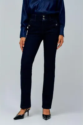 Zdjęcie produktu dla Salsa Jeans Secret Button Detail Push In Chinohose Blau 32 / 32 Damen Blau 32