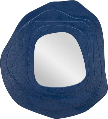 Produktbild von Spiegel Brennero, Spiegel mit Rahmen, Wanddekorationsartikel, Spiegeldekoration, 90x4 h97 cm, Blau