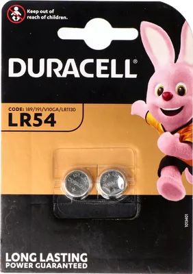 Produktbild von Duracell Knopfzelle LR54, AG10, LR54, LR1130, 189, RW89, 2er Blister