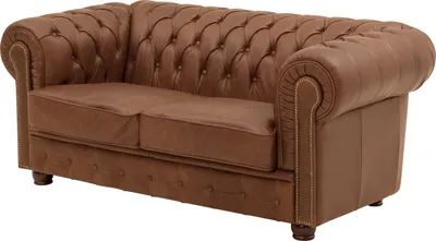Produktbild von Max Winzer Sofa 2-Sitzer Norwin - Echtleder (Antikoptik) cognac - Maße: 174 x 98 x 74 cm