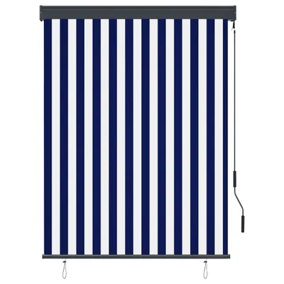 Image de vidaXL Store extérieur 120 x 250 cm bleu et blanc
