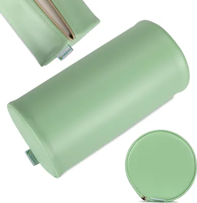 Produktbild von Habys Lagerungsrolle, Vollrolle, Nackenkissen, Lagerungskissen, Nackenrolle, Knierolle für Massage und Therapie, Fitnessrolle, 15x30cm Grün