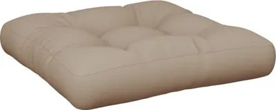 Image de vidaXL Coussin pour palette Taupe 60x60x12 cm Tissu