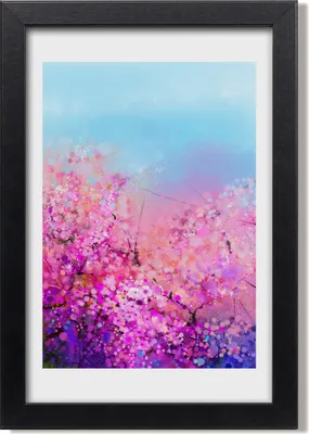 Produktbild von Bild 20x30 MDF-Rahmen, Wandkunst Kirschblüten