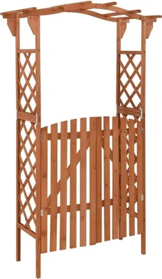 Produktbild von Pergola mit Tor aus massivem Holz 116x40x204cm