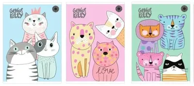 Zdjęcie produktu dla Zeszyt A4/32K 3-liniowy Genius Kitty (10szt) - Ziemia Obiecana