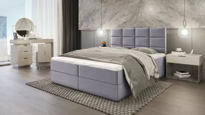 Obrázok produktu pre Kontinentálna posteľ GIRA - 200x200, svetlo šedá