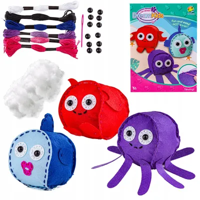 Produktbild von DK Kuschel Tier Näh-Set Bastelspielzeug für Kinder DIY