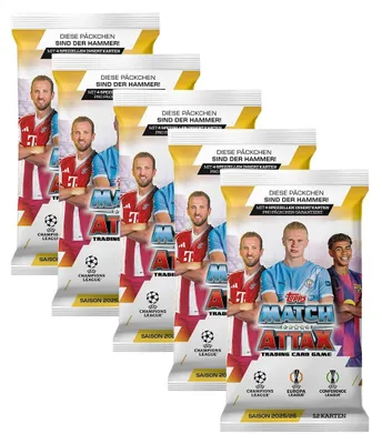 Produktbild von Topps - Match Attax Champions League 2025/26 - Trading Cards - 5 Booster