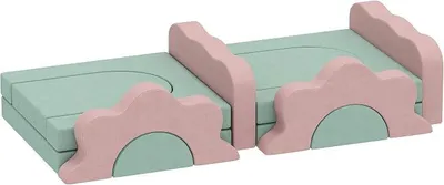Imagen del producto de Sofá para juegos, sofá infantil de espuma para niños, color verde, paquete de 12 unidades
