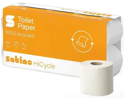 Produktbild von satino by wepa Toilettenpapier HiCycle 3-lagig hochweiß