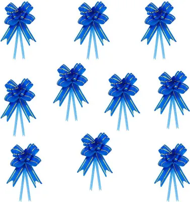 Produktbild von Oblique Unique 10 Geschenkschleifen mit Geschenkbändern Deko Schleifen - blau
