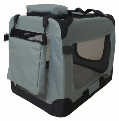 Produktbild von Faltbare Hundebox Transporttasche Transportbox Auto für Katze Hunde Große Kleine Box Bag Bed Decke Klein Auto Transport 7 Größen Taschen Fünf Farben Petigi, Farbe:Grau, Größe:XXXXL (122 x 80 x 82 cm)