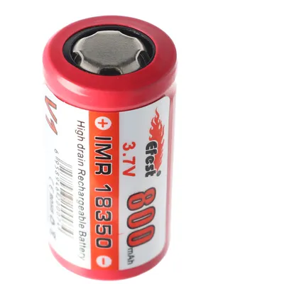 Produktbild von Efest IMR 18350 V1 - 800mAh 3,7V Li-Ion 34,85x18,3mm mit Pluspol flach, ungeschützt