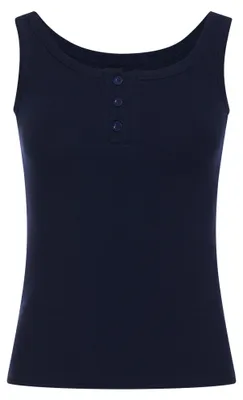 Produktbild von Damen Top XS, blau, Spitze, Rundhalsausschnitt, dekorative Knopfleiste