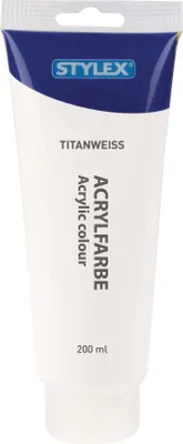 Produktbild von STYLEX Acrylfarbe - 200 ml - titanweiss