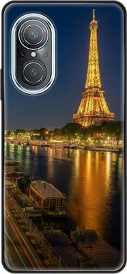Produktbild von König Design Hülle kompatibel mit Huawei nova 9 SE Kunststoff Soft Handyhülle - Handy Case Eifelturm