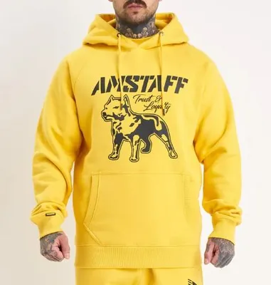 Obrázek produktu pro Pánská mikina Amstaff Logo 2.0 Hoodie Yellow Black - 3XL