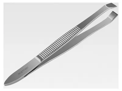 Produktbild von Augenbrauenpinzette zur präzisen Haarentfernung, gerade, 8 cm aus rostfreiem Edelstahl