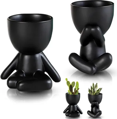 Zdjęcie produktu dla Mini doniczki ceramiczne na kaktusy i sukulenty - Doniczki dekoracyjne do domu i ogrodu