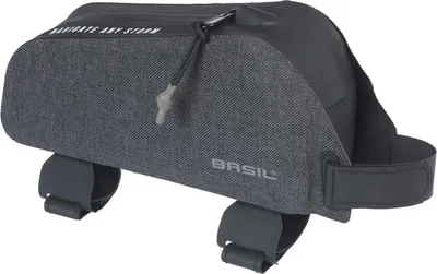 Produktbild von Basil Oberrohrtasche Navigator Storm 0,8 Liter schwarz - wetterfeste Rahmenta...