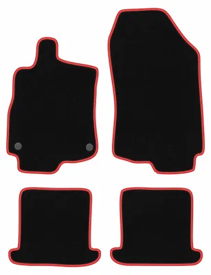 Obrázok produktu pre Velúrové autokoberce pre: Renault Megane III 2008-2015 kabriolet čierno-červené