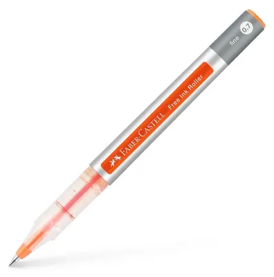 Obrázek produktu pro FABER-CASTELL 348115 FABER-CASTELL Free Ink Tintenroller grau 0,7 mm, Schreibfarbe: orange, 1 St.