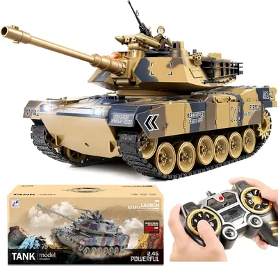 Produktbild von RC-Auto Ferngesteuerter Panzer 2,4 GHz, RC Tank Spielzeug mit Schussfunktion