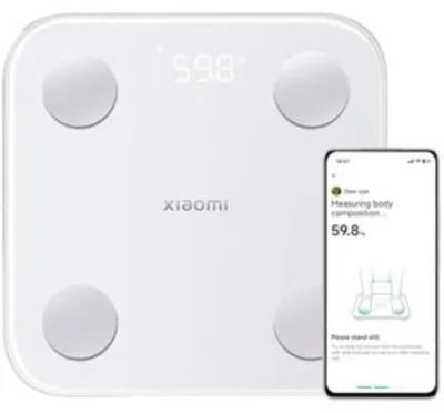 Obrázek produktu pro Digitální chytré váhy Xiaomi Body Composition Scale S400, do 150 kg, Bluetooth, měření tepu, režim pro kojence, bílá/šedá