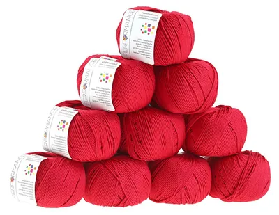 Strickgarn Cotton Pearl rot