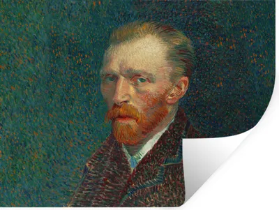 Produktbild von MuchoWow® Wandtattoo Wandsticker Wandaufkleber Kunst - Van Gogh - Alte Meister - Selbstporträt 120x90 cm Selbstklebend und Repositionierbar - Aufkleber