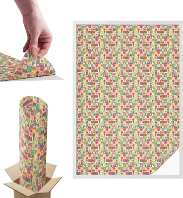 Obrázok produktu pre Fólia na ochranu súkromia - 146x100 cm - vitrážový dizajn - nepriehľadná a dekoratívna - samolepiaca dekoratívna fólia na sklo - ochrana proti UV žiareniu, jednoduchá inštalácia - farebná abstrakcia