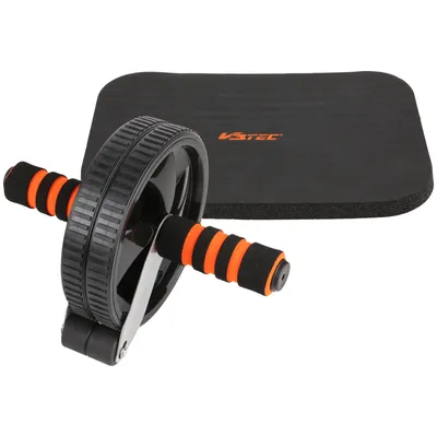 Image de Appareil d'entraînement abdominal V3TEC AB WHEEL, noir-noir-orange -