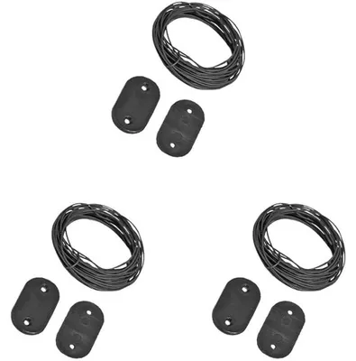 Image de Kit de Fixation Gris pour Brise-Vue - Lot de 30 et 4m de Fil - Installation Facile - D-Work