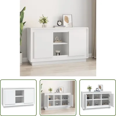 Produktbild von The Living Store Sideboard Weiß 102x35x60 cm Holzwerkstoff