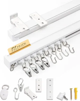 Immagine prodotto di Binario per tende a soffitto in alluminio, lunghezza 4 metri, ideale per garantire privacy e separazione degli ambienti